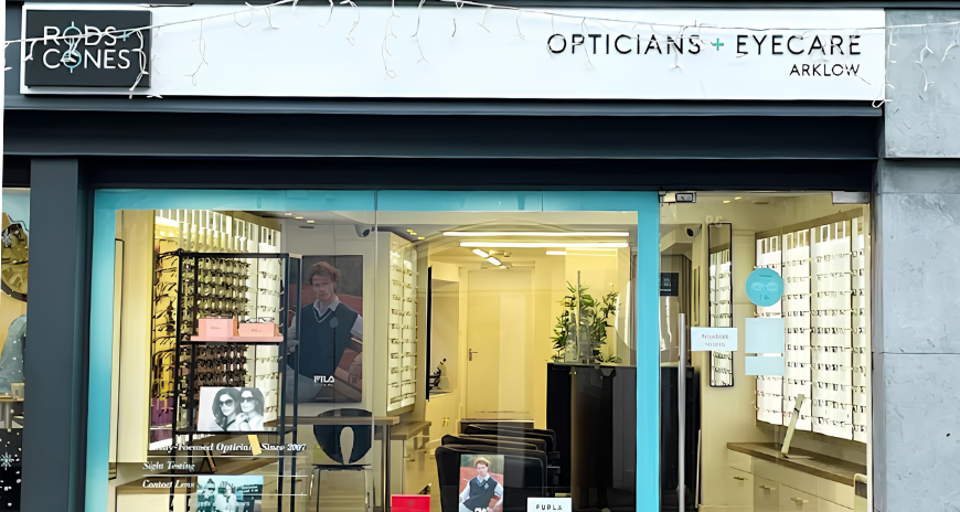 Rods & Cones Opticians store front in Arklow, Wicklow
