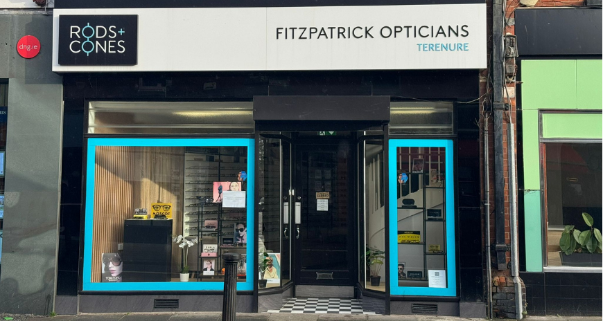 Rods & Cones Opticians store front in Terenure, Dublin 6