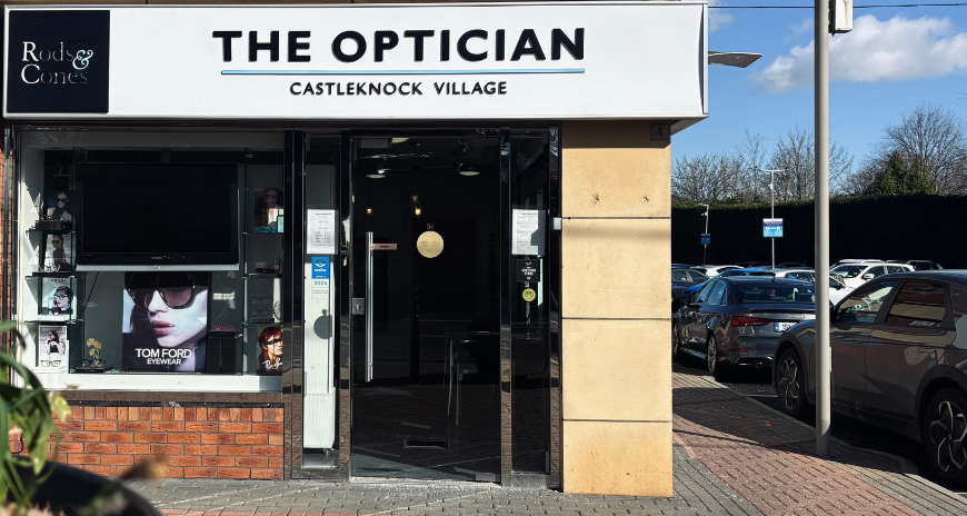 Rods & Cones Opticians store front in Castleknock, Dublin 15